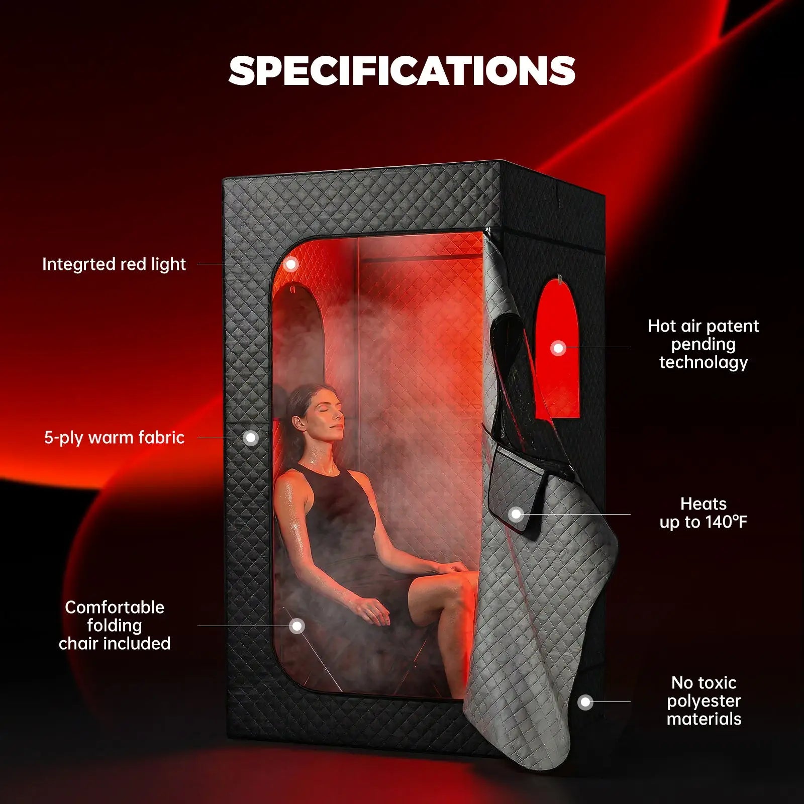 KASUE Sauna Box – Portable Sauna for Fast Relaxation and Detox at Home KASUE