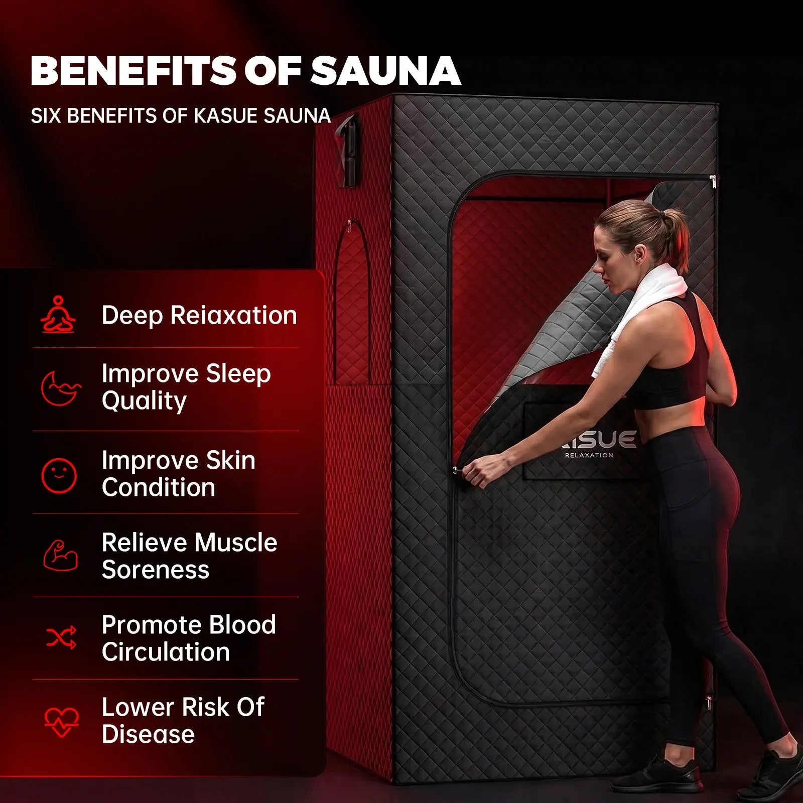 KASUE Sauna Box – Portable Sauna for Fast Relaxation and Detox at Home KASUE