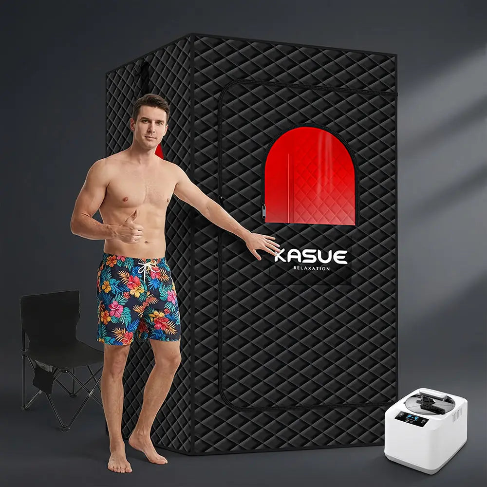 Kasue portable infrared sauna box black minimalist design